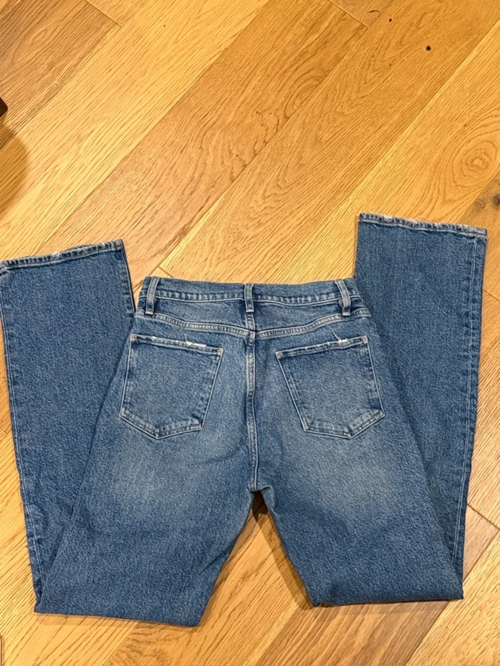 Frame Denim Blue High-Rise Straight-Leg Jeans - Picture 8 of 8